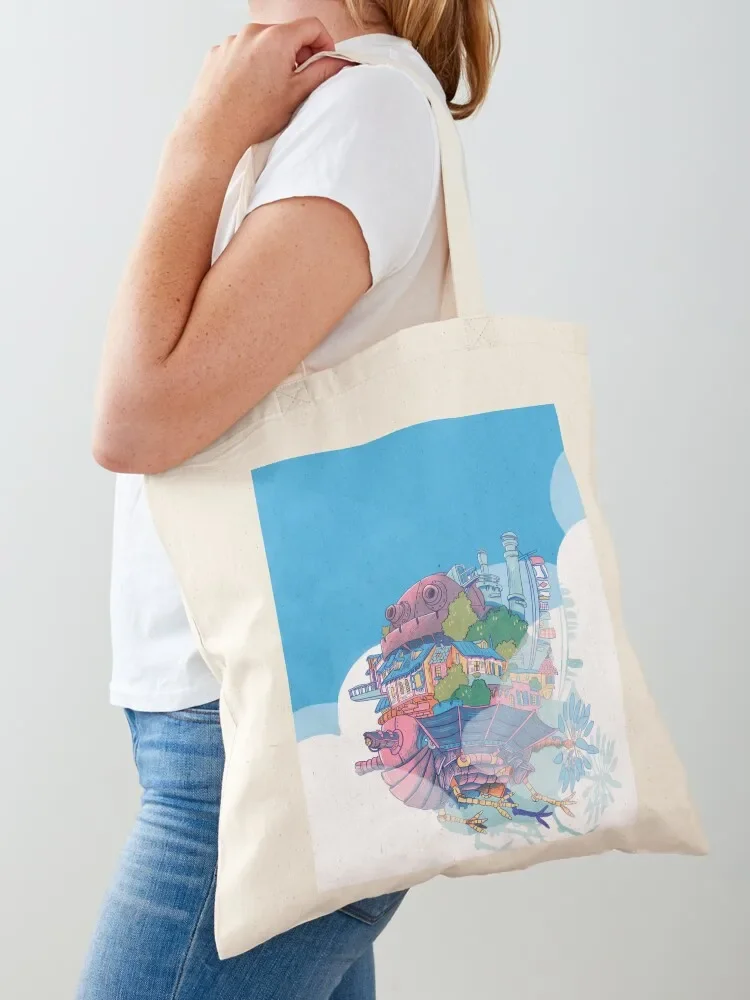 Flying Castle Tote Bag tote bag woman Beach bag free delivery bags