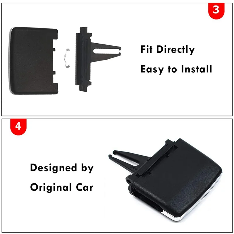 

4X For Mercedes Benz Front Center Air Vent Tabs , Row Air Grille Tabs Clip Repair For W166 X166 Gl Gls Ml Gle Class