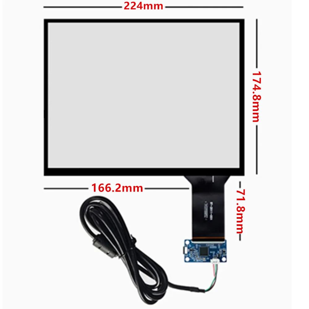 10.4-inch 6pin capacitive touch screen+USB driver plug play for industrial medical equipment multimedia touch replace and instal