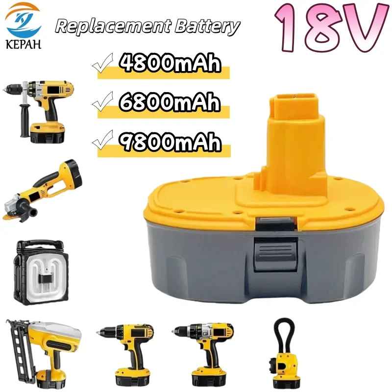 18V 12.8Ah Replacement Battery NI-MH DC9096 DE 9503 DW 9095 9096 9098 XRP Cordless Drill Tools Screwdriver Batteries