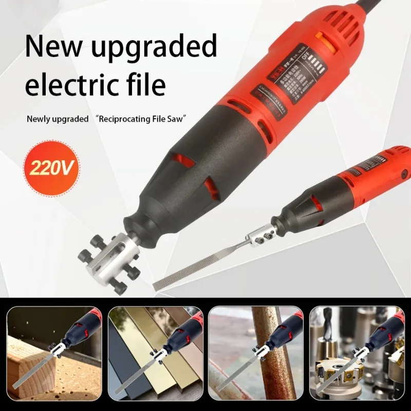 Electric File Dual Purpose Reciprocating Saw Grinder Sharpening Trimming Saw Filing Mould Metal Trimming Deburring Tools