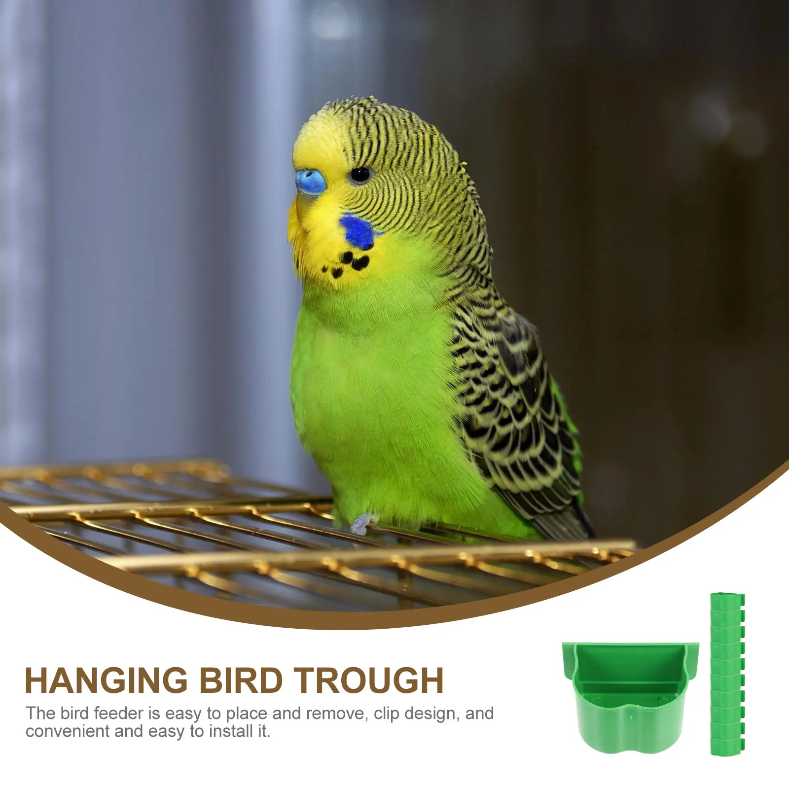 

15 Pcs Bird Food Box Water Basin Bowl Container Cage Feeder Parrot Plastic Large Capacity Hanging Easy Install Remove Pet