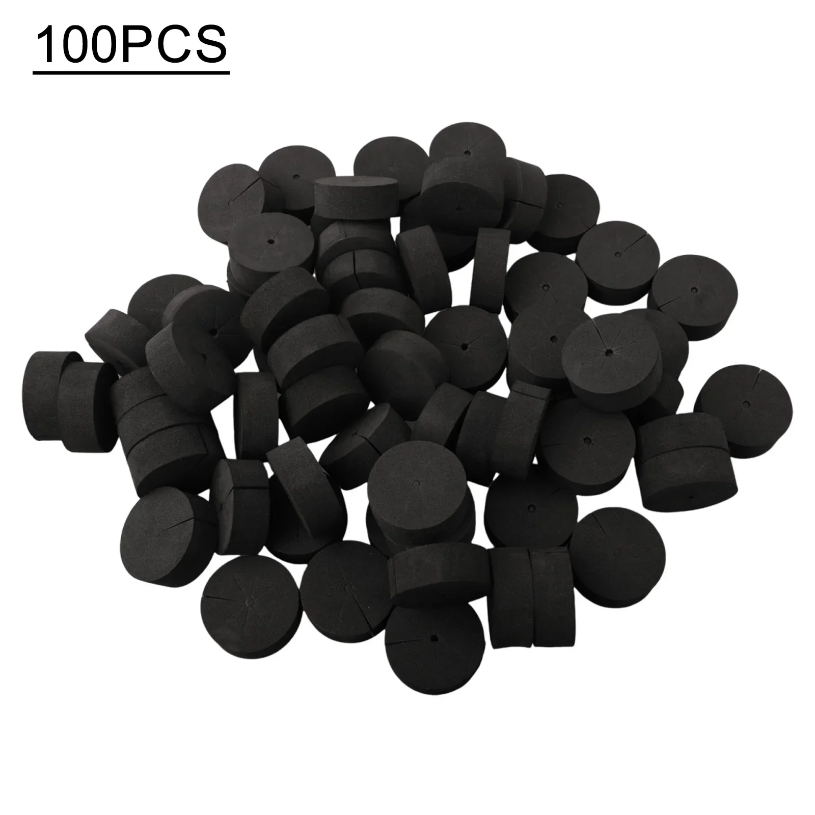 

100Pc Garden Planting Clone Collars Neoprene Inserts Sponge Block For Net Pots Hydroponics Systems Germination DIY Garden Tools