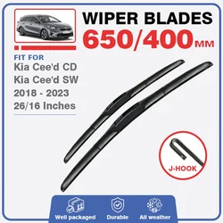 Front Rear Wiper Blades For Kia Ceed Cee d CD SW 2018 - 2023 Windshield Windscreen Accessories Window Silicone Original Cover