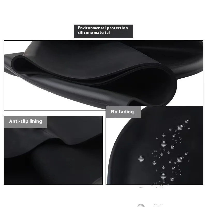 Cuffia da nuoto in silicone da donna, capelli lunghi, taglia extra large, elastica, impermeabile, comoda, alta elasticità, da spiaggia, estiva
