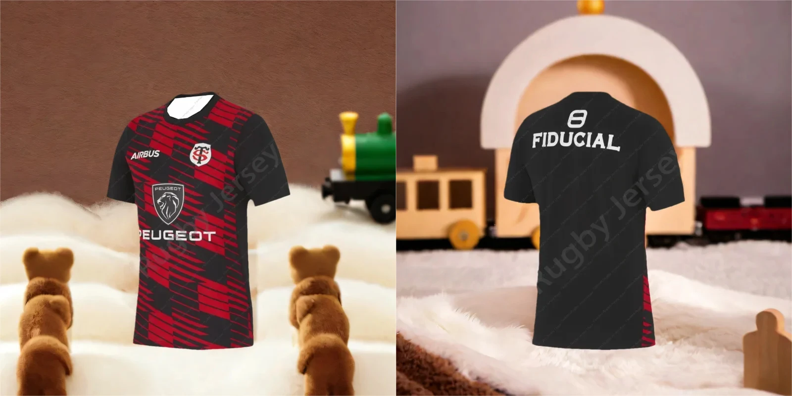 

2025 Toulouse Rugby Jersey Home Clothes Male Tee Men Kids Adults T Shirt Train Away Breathable Top Team Boys Sportwear Gift Hot