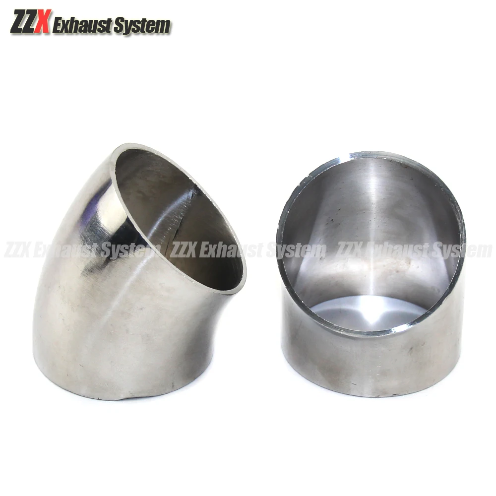 OD 54mm 57mm 60mm 63mm 70mm 76mm 85mm 89mm304 Stainless steel 45 degree elbow Flange for automobile exhaust pipe connection 1PC