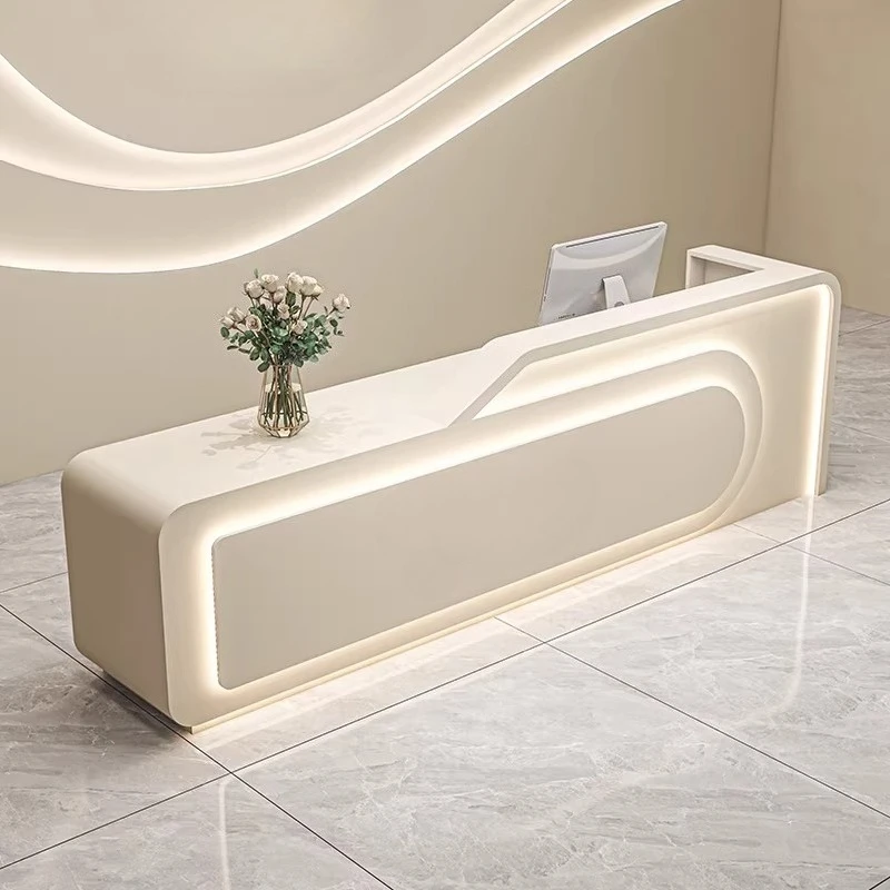 Simple wedding photography dance studio beauty salon bar company front desk reception desk clothing store curved checkout page