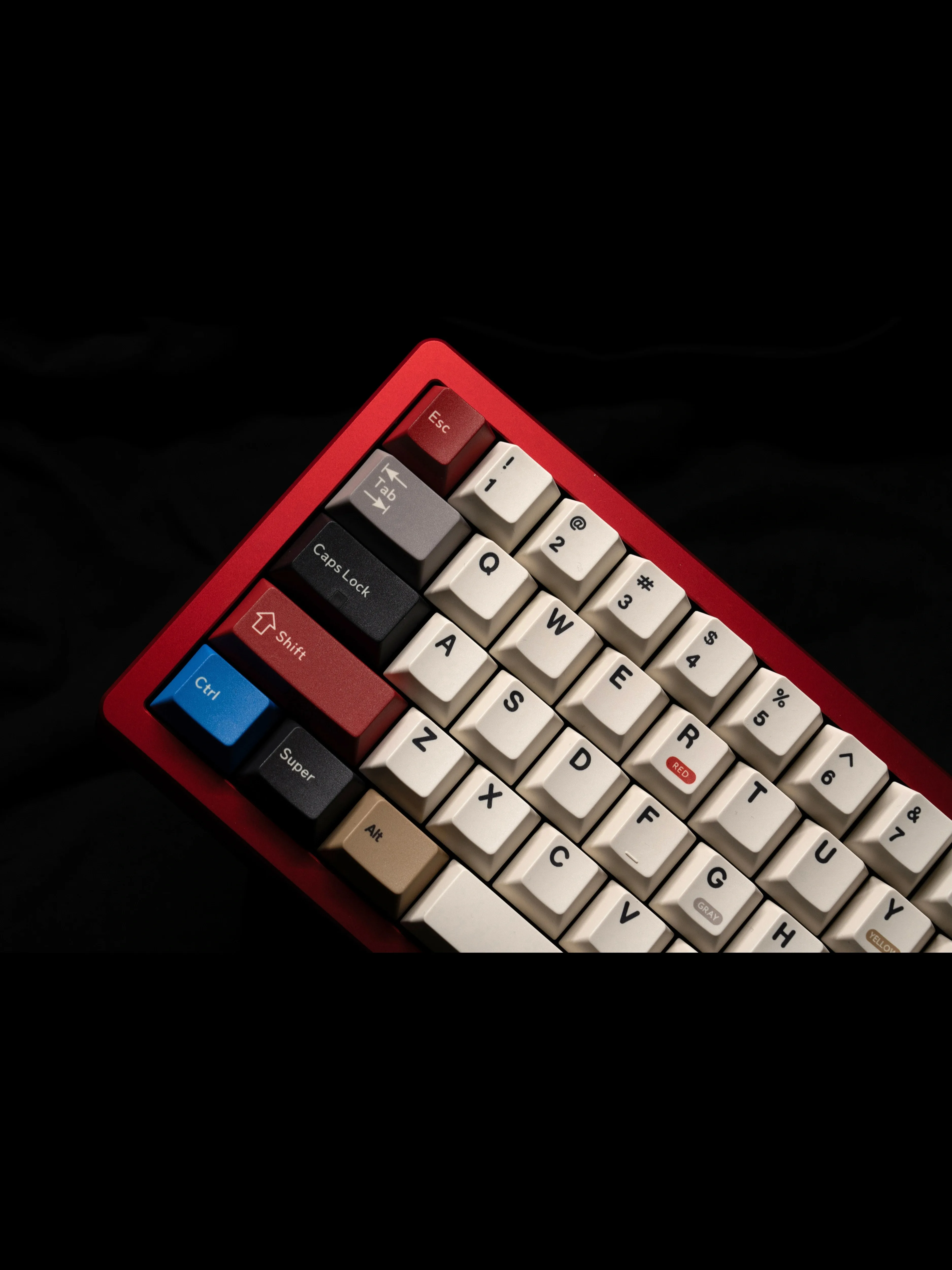 Retro100 pbt 5面テーマキーキャップ、チェリープロファイル、メカニカルキーボード