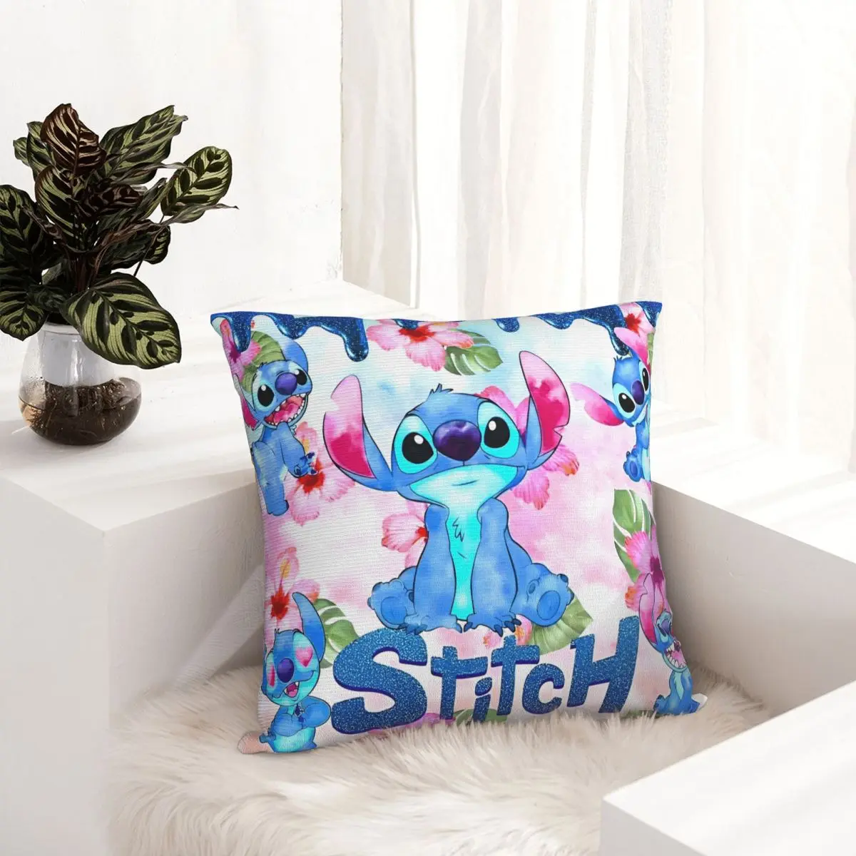 لطيف مضحك غرزة المخدة غطاء وسادة بوليستر وسادة للديكور غطاء غرفة المعيشة دروبشيبينغ 18' #3