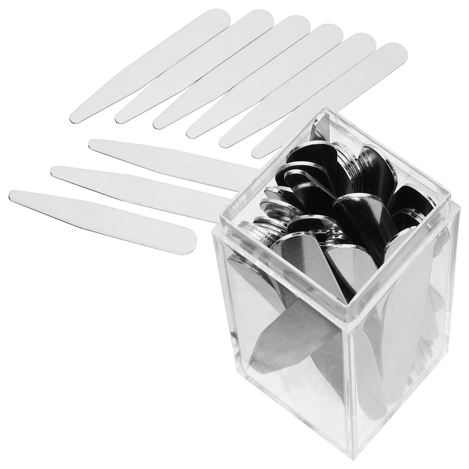 

40pcs Shirt Collar Stays Stainless Steel Functional Accessories Simple Shape Prevent Wrinkles Mens Dress Shirts Inserts Trash