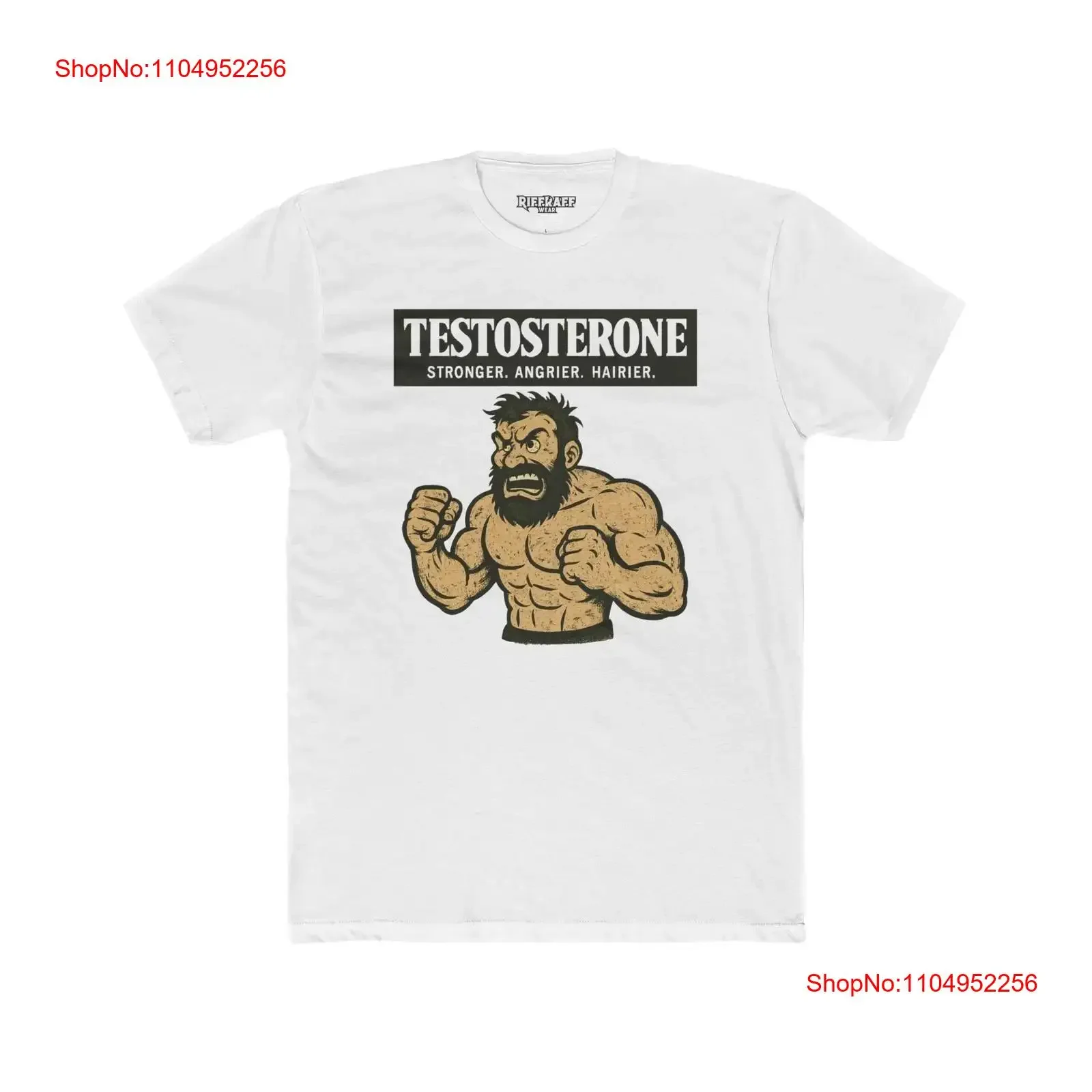 Camiseta de algodón de testosterona más fuerte Angry Wiser OverRX Riff Raff Wear vintage lavado Top para uso diario ligeramente estirado