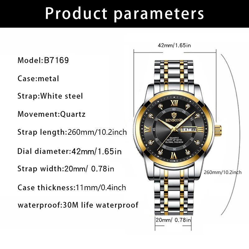 2025 nuovi uomini orologio uomo d'affari orologio di lusso orologi automatici uomo luminoso impermeabile moda orologi da polso al quarzo Montre Homme