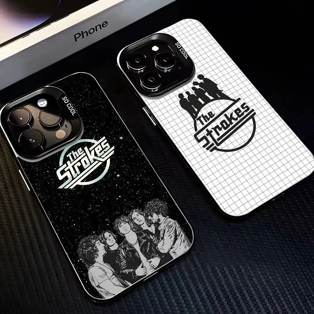 

Band The S-strokes Phone Case For iPhone17,16,15,14,13,12,11 Plus,Pro Max Black Matte Shockproof Cover