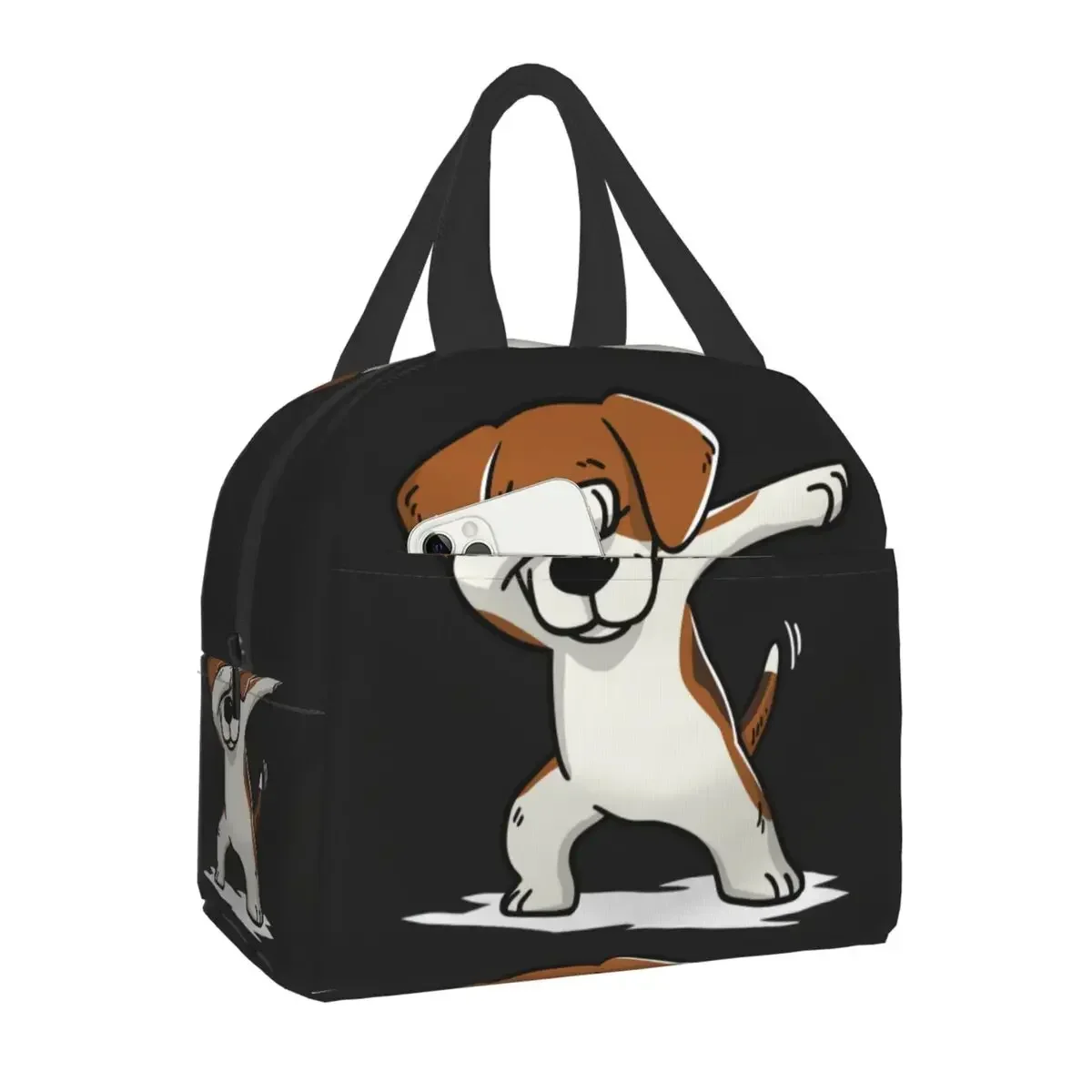 Schnauzer Coffee Dog Breed Pet Art Pure Breed Cafes Insulated Lunch Bag for Women Leakproof Cooler Thermal Bento Box