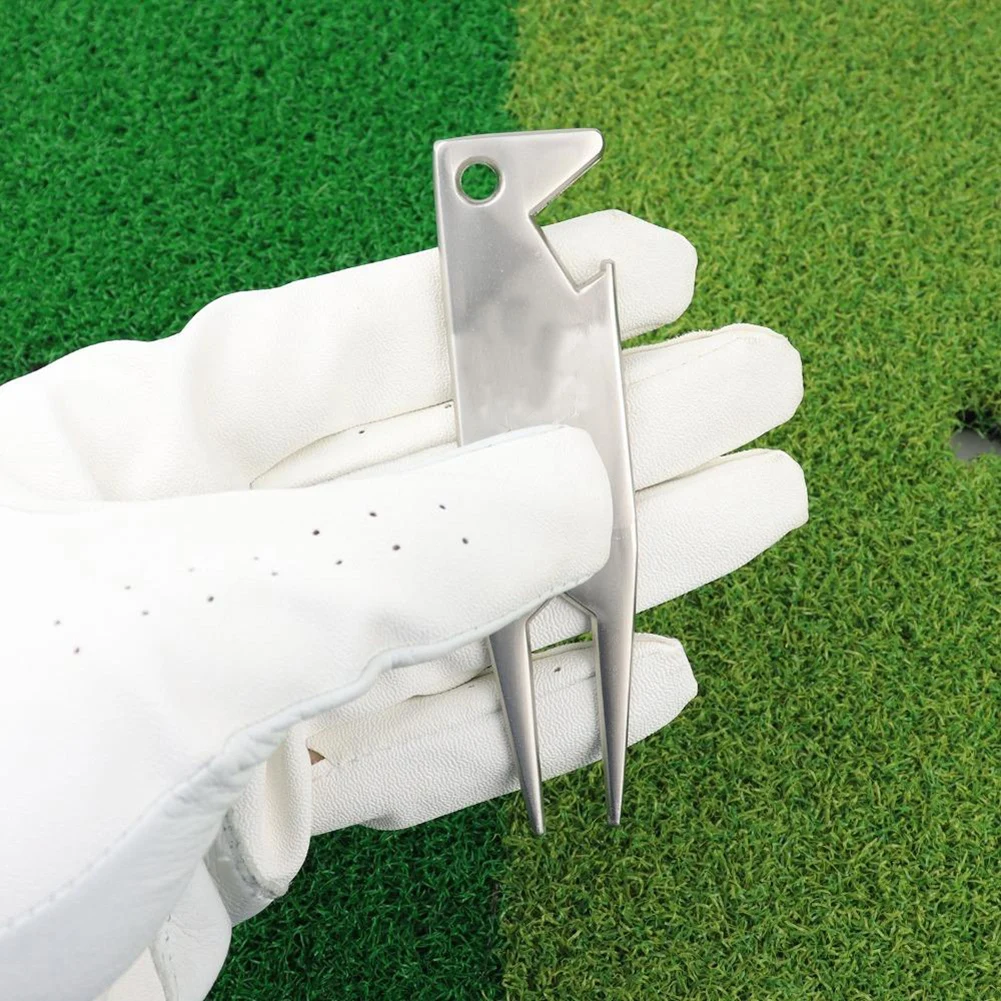 Metal Golfs Divot Tool With Black/Silver Multi-Purpose Metal Golfs Tool Gifts For Golfs Lovers