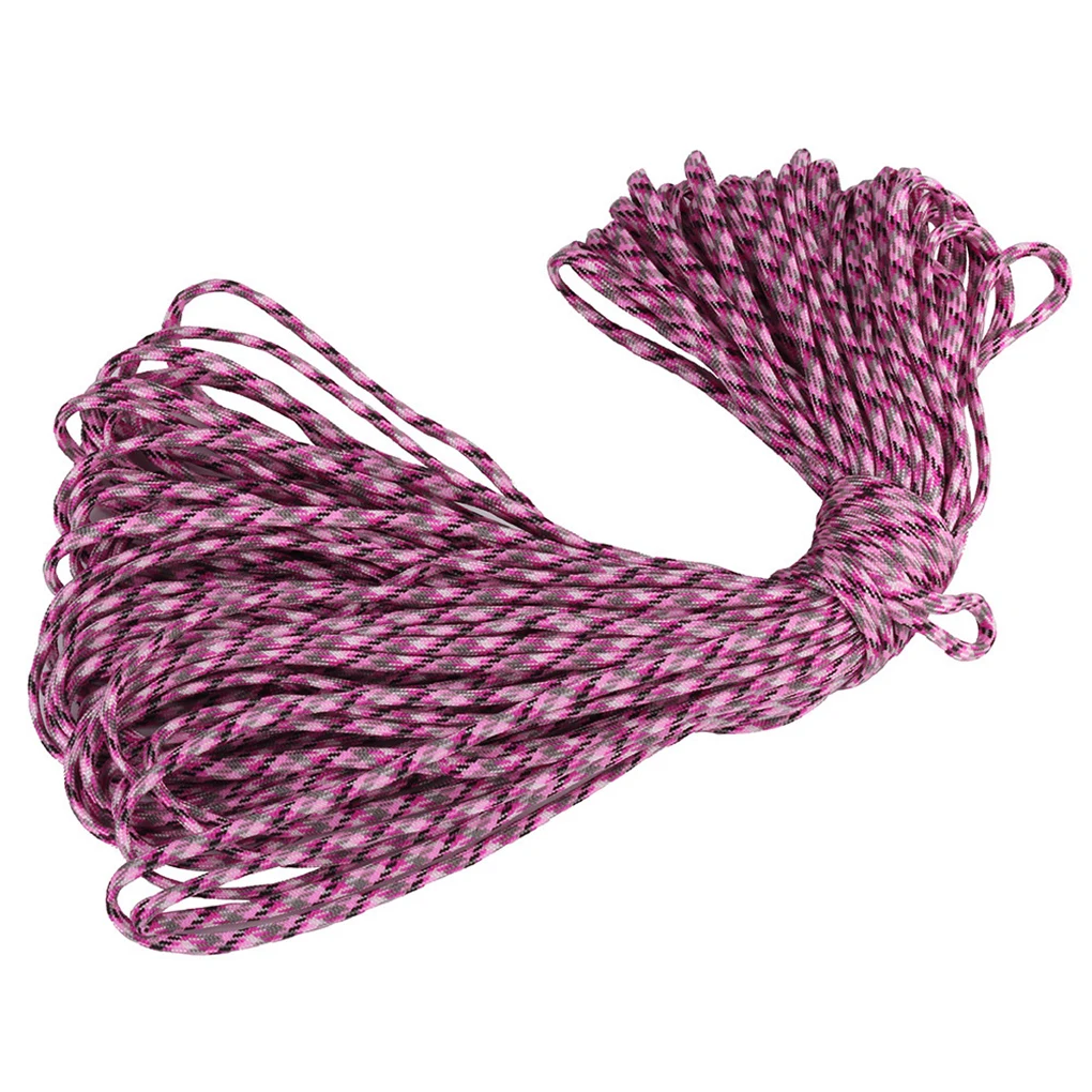 

100m 5mm 7-core Camping Tent Fix Weaving Binding Umbrella Rope Braided Cord Home Outdoor Lifeline