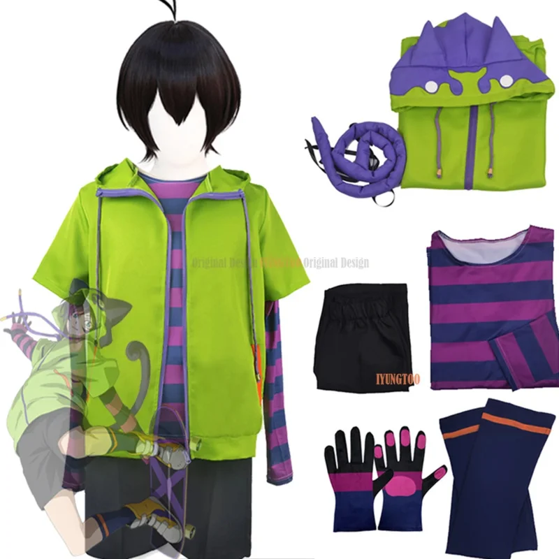 

SK8 Miya Hoodies Cosplay Costume the Infinity SK Eight Miya Cosplay Costumes Chinen Miya Wigs Jacket Tail Gloves Party Outfits