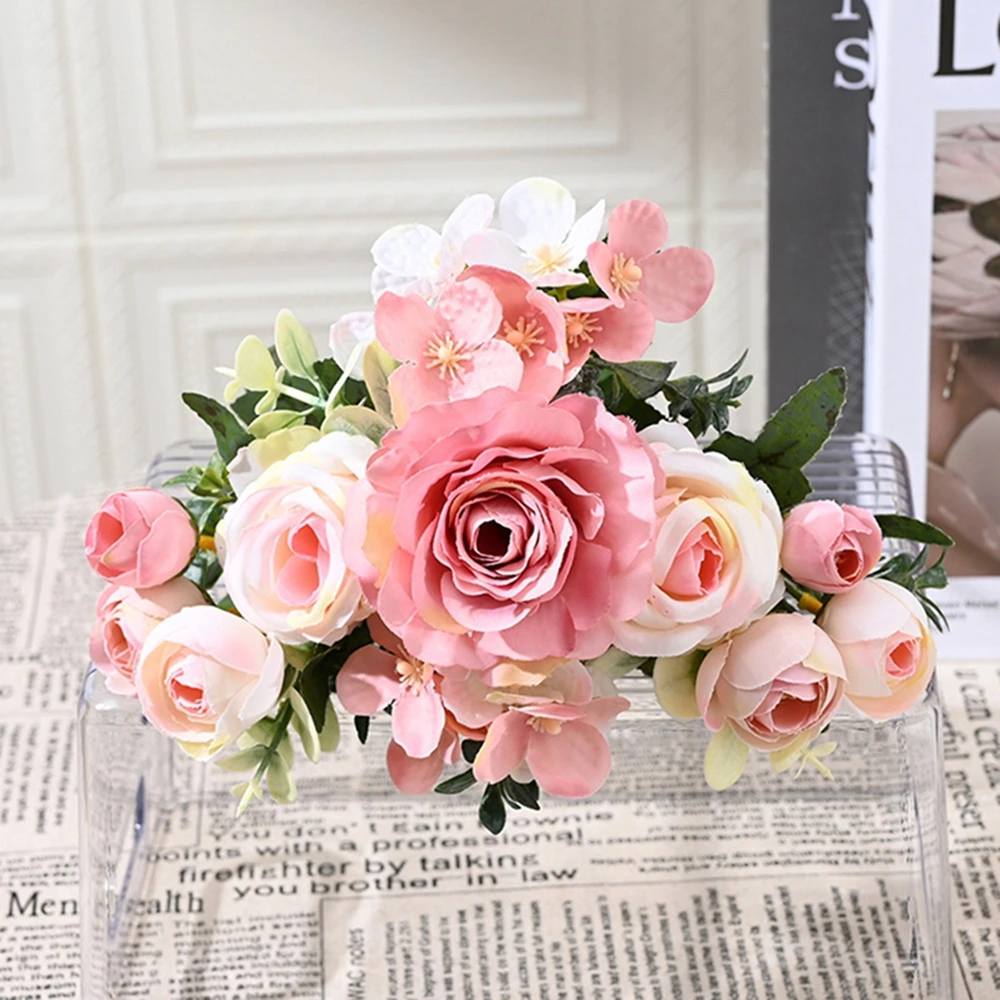

Artificial Flowers High Quality Silk Rose Festival Home Bedroom Brial Accessory Wedding Wreath Outdoor Yard Arch Decor Diy Gift