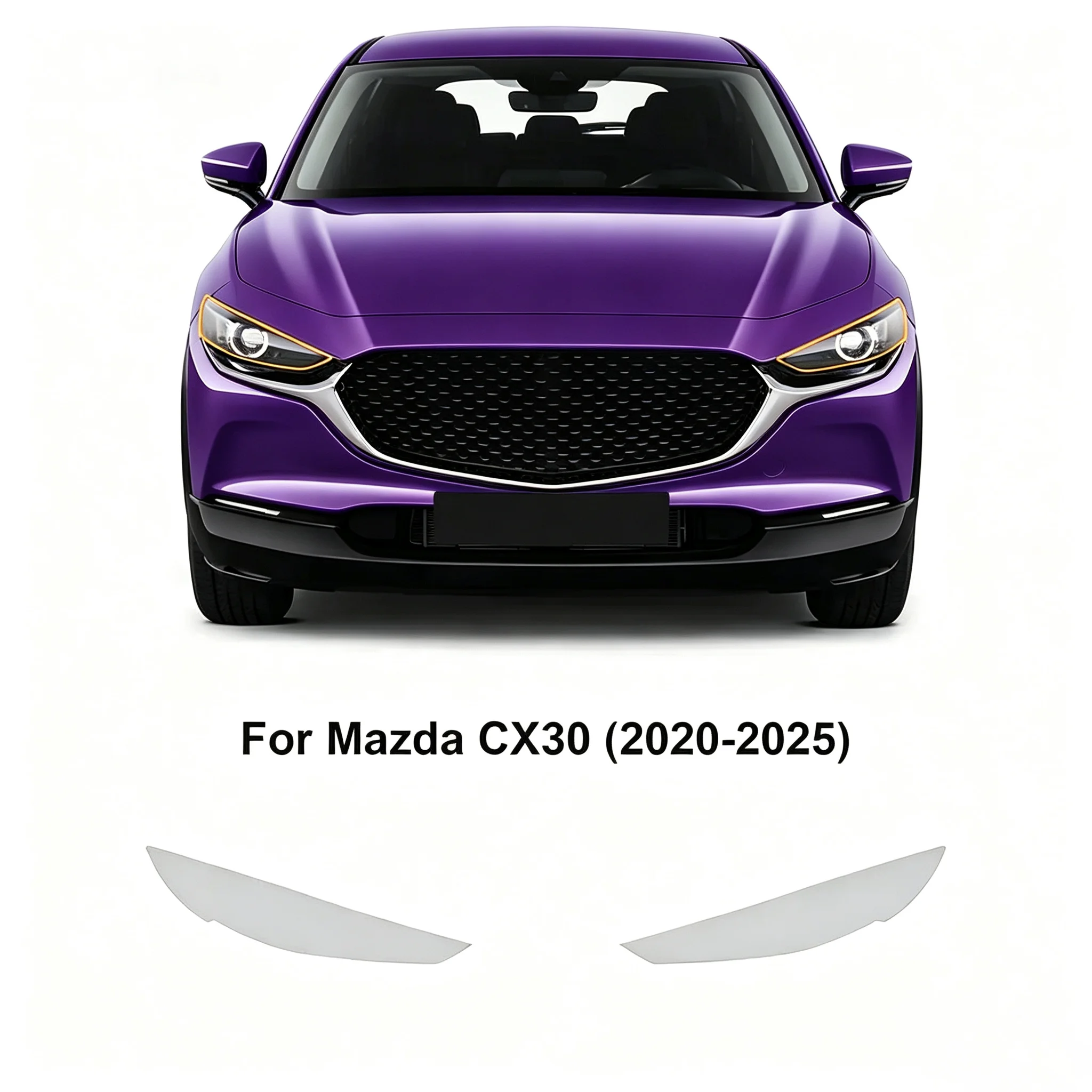 Für Mazda CX30 CX-30 2020-2025 Auto Transparente TPU-Schutzfolie Scheinwerfer Rückspiegel Folie B- und C-Säulen PPF Anti-Kratz-Folie – Detail 3