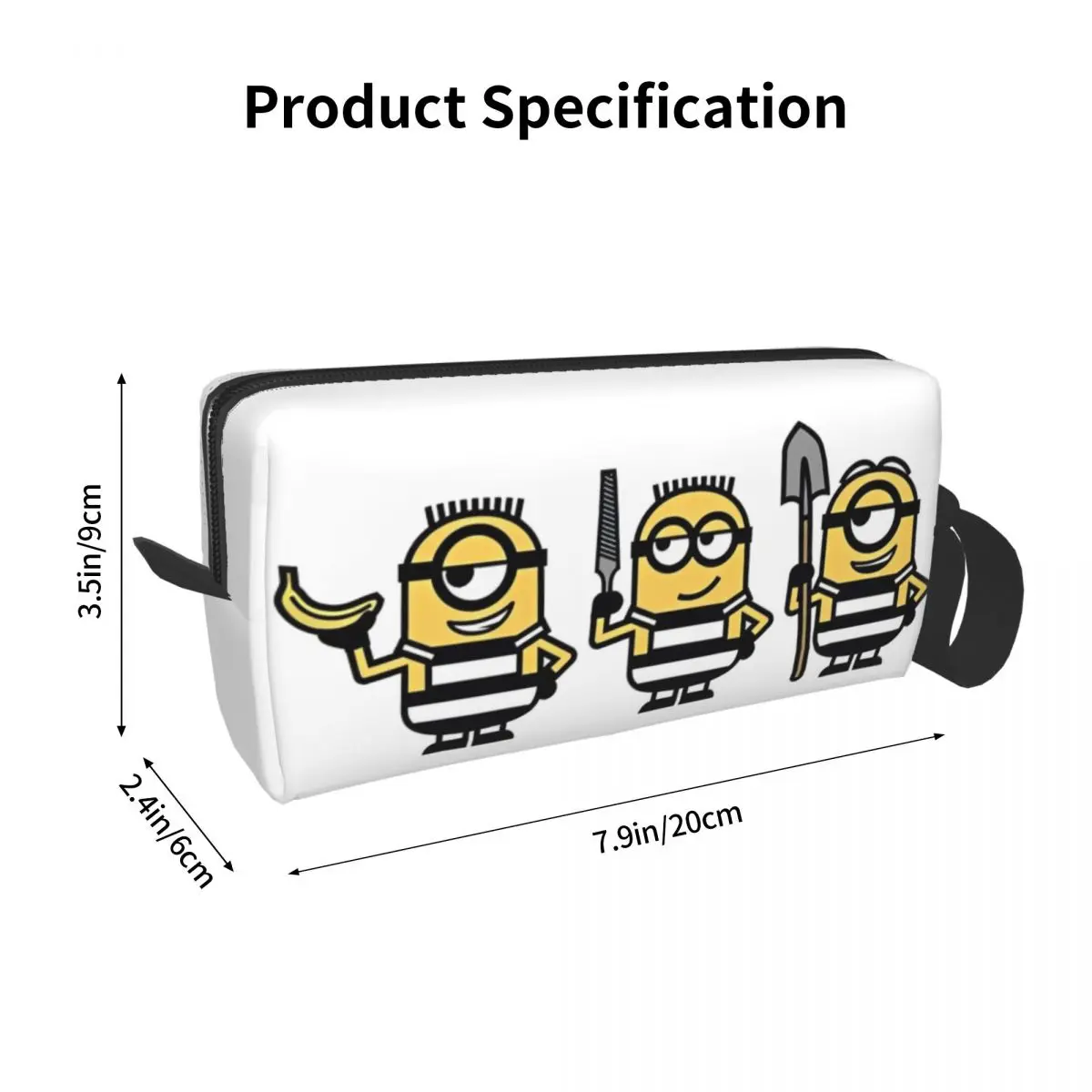 Woman M-Minions Little Yellow Man Cosmetic Bags Organization Home Makeup Pouch For Necessaries Polyester Print Storage Organizer