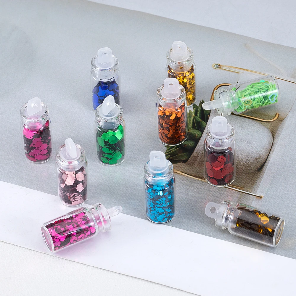 Mix Nail Glitter Flakes Sequins Set Mold Fillers Glitter Powder Flash Polymer Clay Filling Nail Art Silicone Epoxy Making DIY