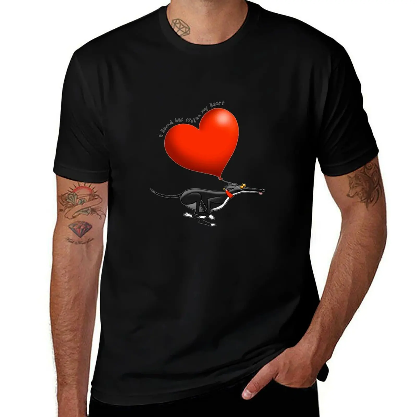 Stolen Heart Black Hound T-Shirt Utility Work Short Sleeve Top T-Shirt