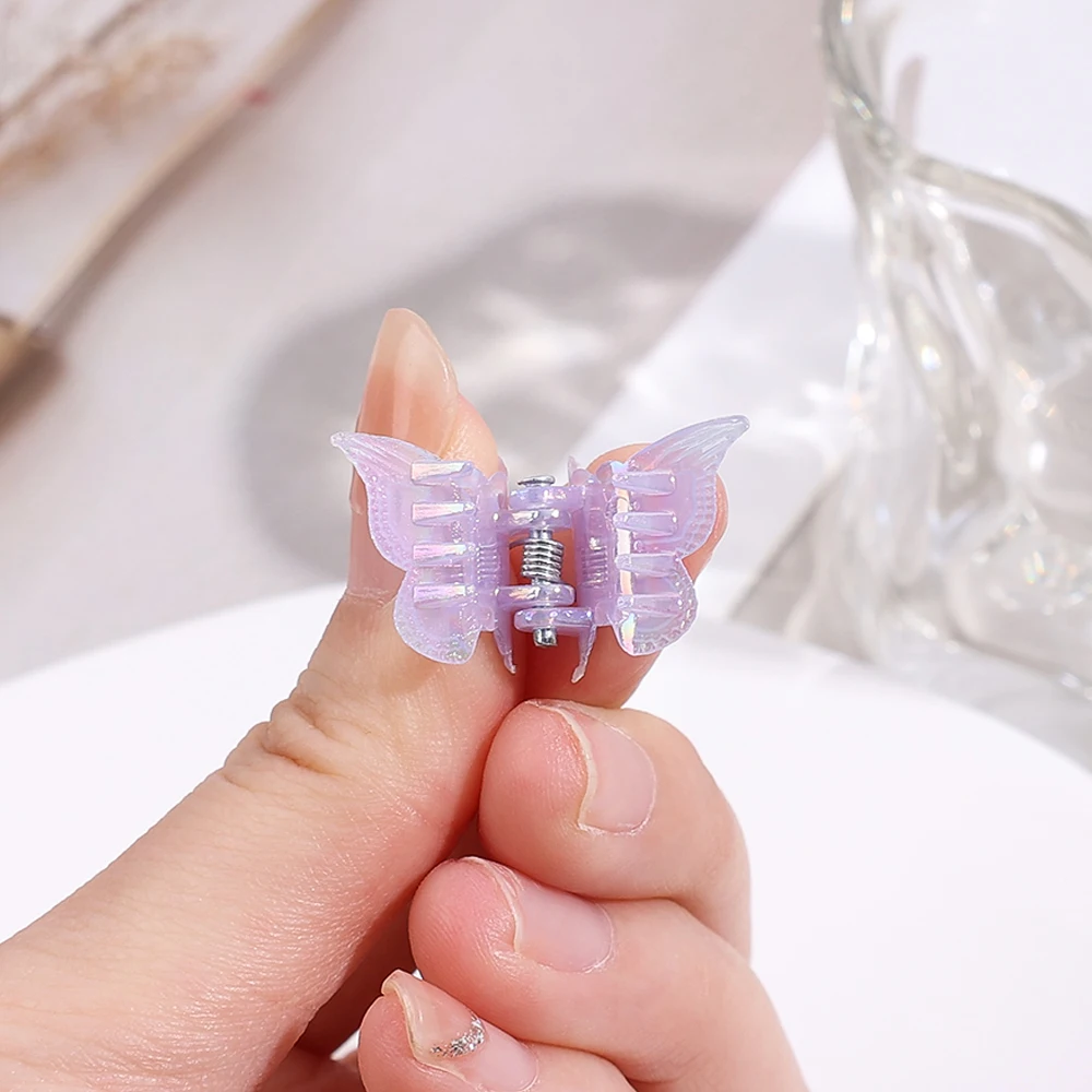 Colorful Butterfly Mini Hair Clips Claw Baby Girls Cute Candy Color Hair Jaw Clip for Children Hairpin Hair Accessories