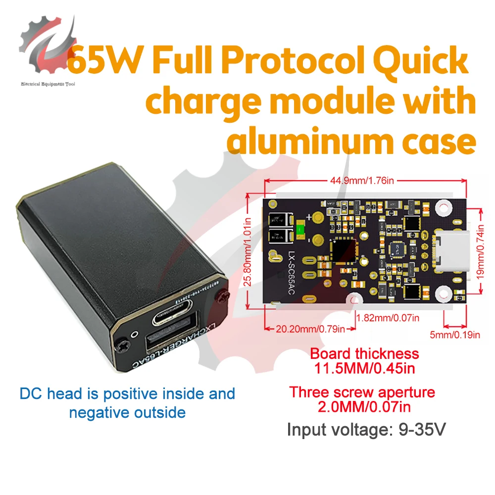 DC 9V-35V 65W do USB typu C QC4.0 PD2.0/3.0/PPS Szybkie ładowanie Step-Down Moduł zasilania Duża moc dla telefonu komórkowego