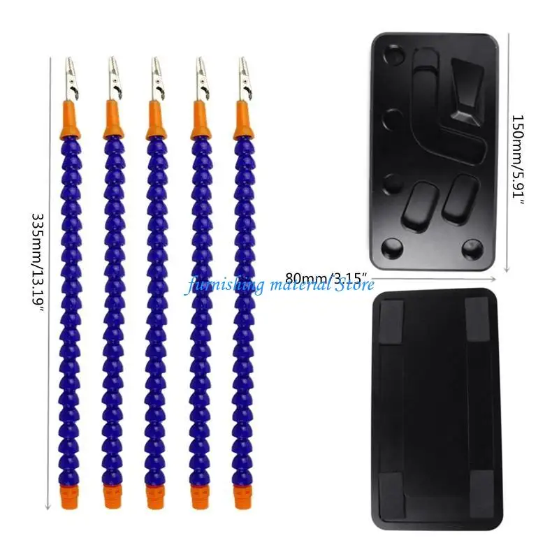 Y5GD 柔軟なヘルピングハンズはんだ付けサードハンドはんだ付けステーションツール 5 ヘルピングハンズ陽極酸化ベースエレクトロニクス修理用
