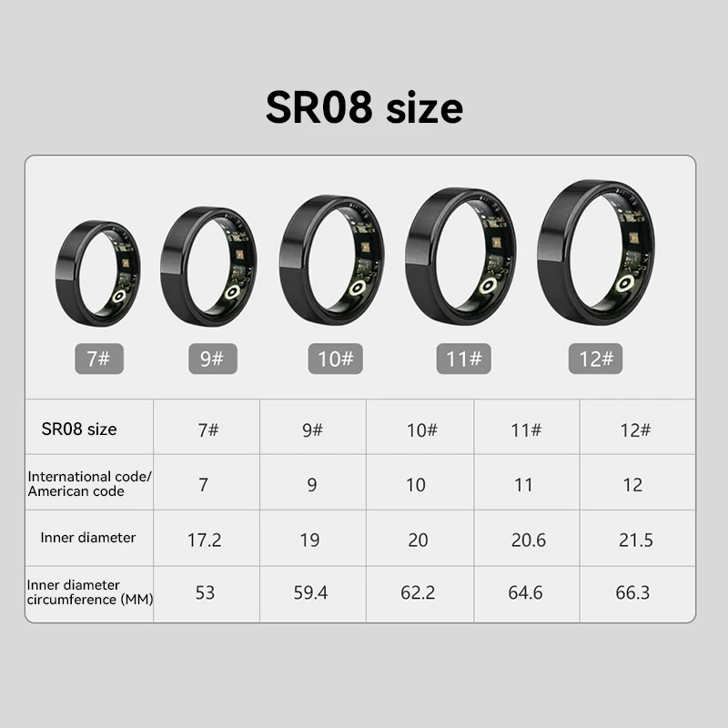 Smart Ring SR08 Multifunktionale Ring Bluetooth Gesundheit Überwachung Schlaf Überwachung Herzfrequenz Männer Frauen Smart Ring Neue