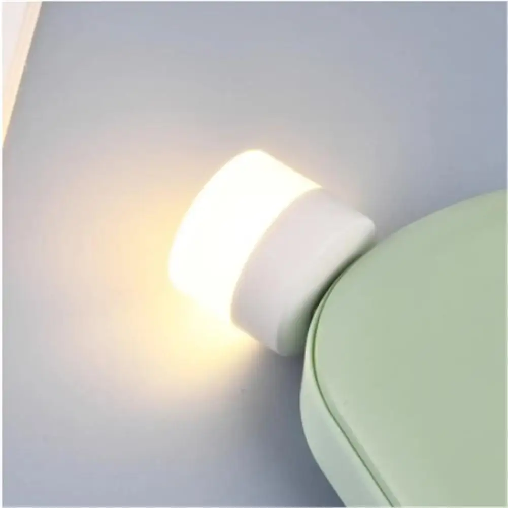 1pc 5V 1W Pocket Mini LED Night Light USB Plug Lamp Power Bank Charging USB Book Lights Small Round Reading Eye Protection Lamps