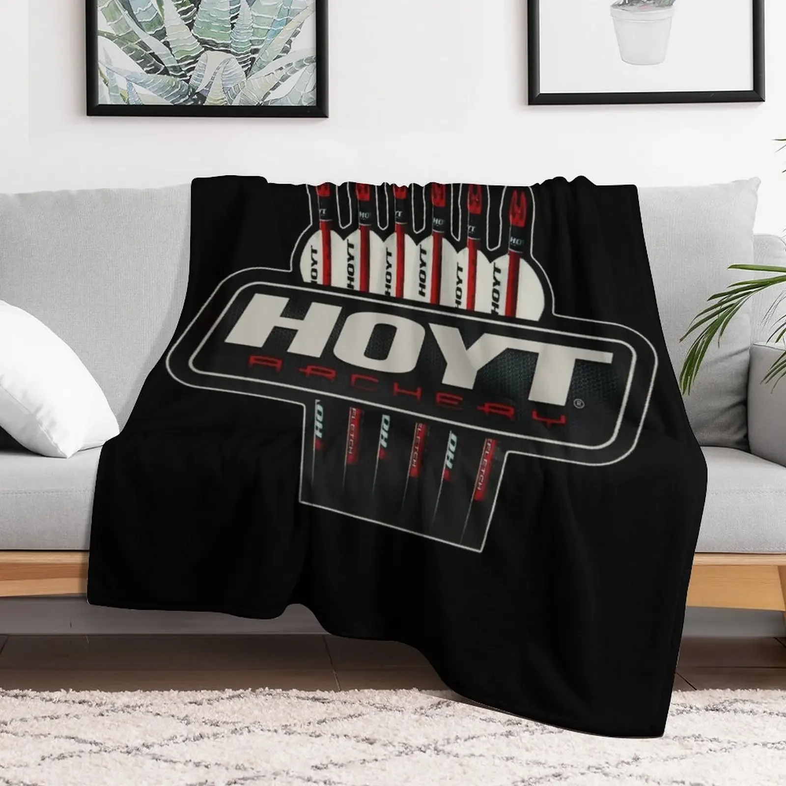 New Hoyt Archery Logo Throw Blanket Sofa Fashion Sofas Custom heavy to sleep Blankets