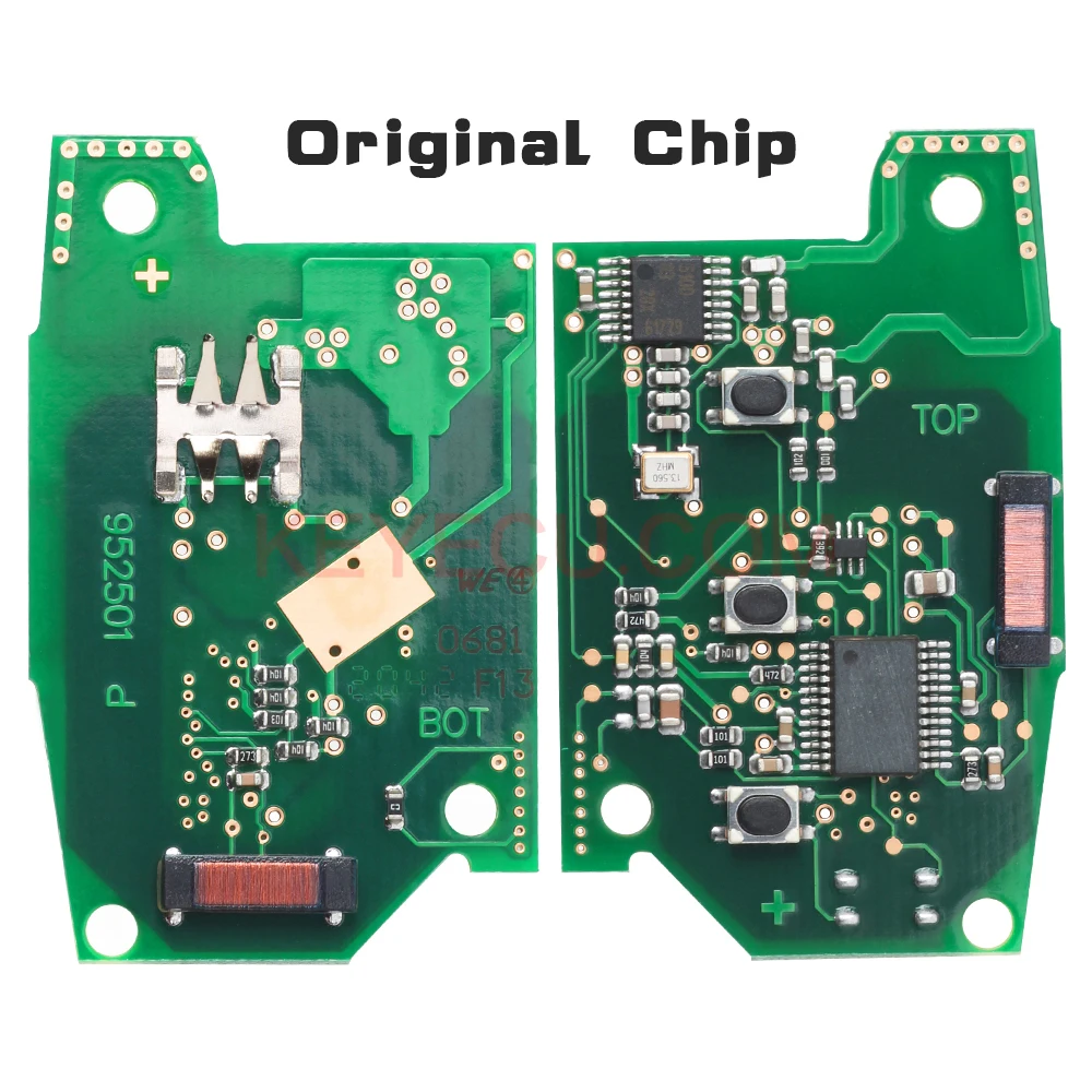 KEYECU 3M5T15K601-DC/DB Keyless Go per Ford C-Max Focus MK2 Kuga Mondeo Galaxy 2007 2008 2009 2010 Chiave telecomando intelligente 433.92MHz