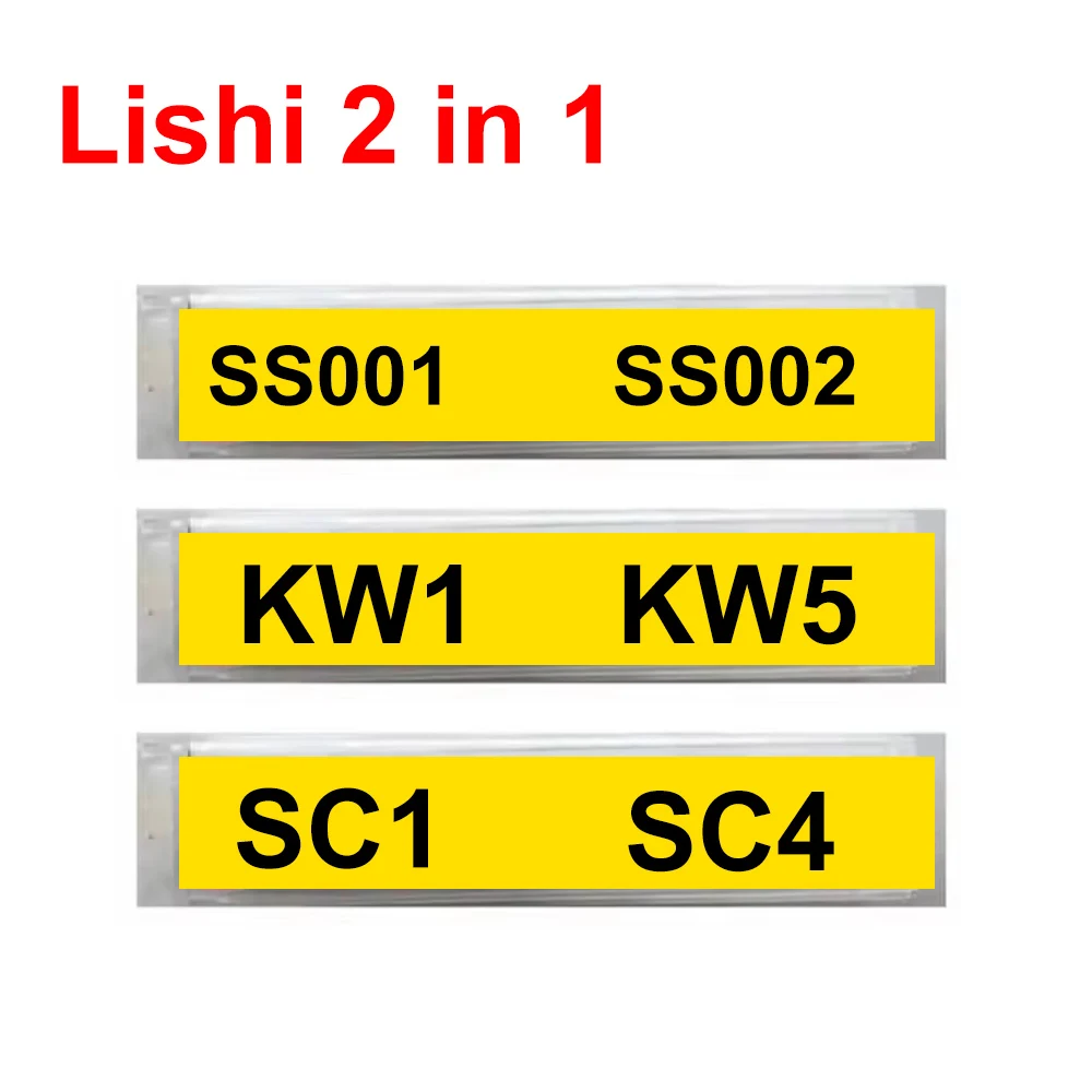 LiShi 2 in 1 SC1 SC4 SS001 SS002 KW5 KW1 Tools Civil Lock Opener Hand Professional Locksmith Hand for Door Measuring Master Key