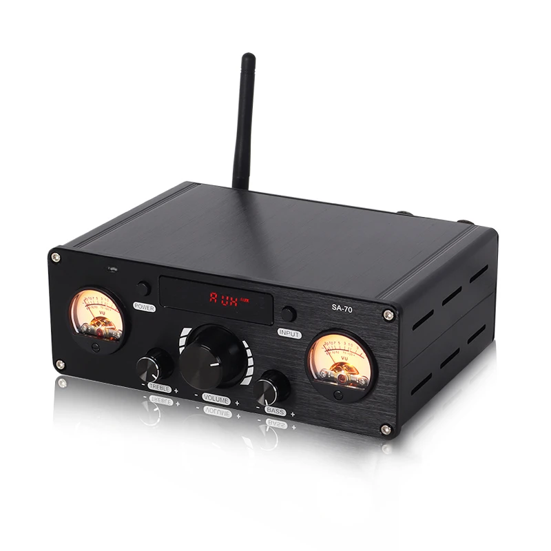 SA70 Bluetooth Power Amplifier TPA3255 High-Power Digital Sound Amplifier XLR/USB/RCA 250W×2 Active Subwoofer