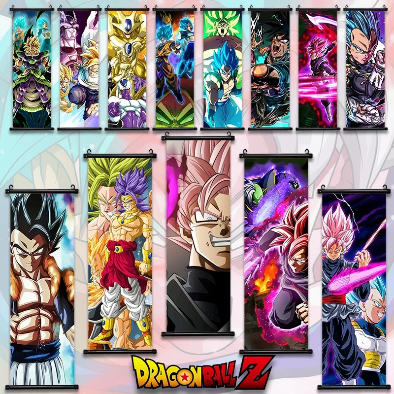 

Dragon Ball Anime Poster Son Goku Home Decor Kakarotto Trunks Wall Art Bardock Hanging Scrolls Painting Picture Zarbon Wallpaper