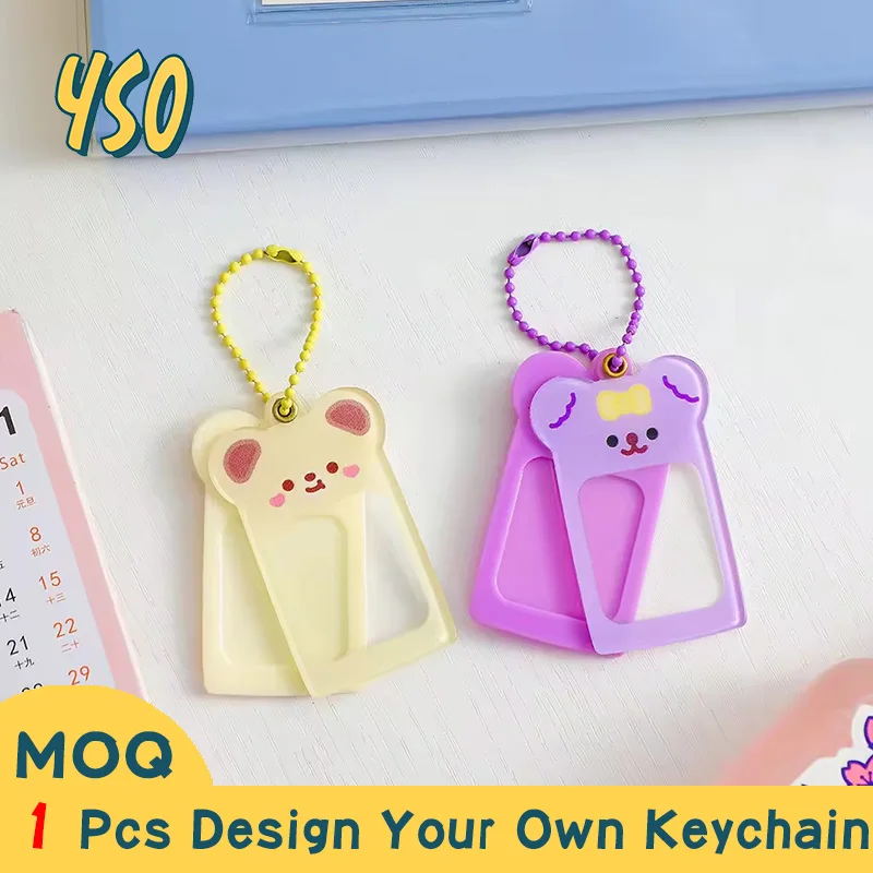 

YSO ЧПУ Алмазная огранка Оптовая мода Оригинальный дизайн Акриловый брелок для ключей Фоторамка Подвески