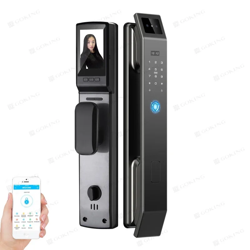 Intelligent Automatic Fingerprint Door Lock Without Built-in Face Recognition Function, Suitable for Outdoor Doors