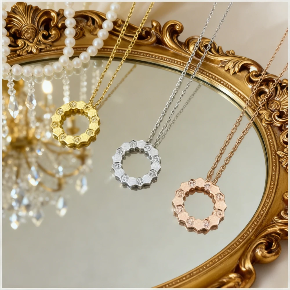 

Французское роскошное модное ювелирное изделие, классическое женское ожерелье с шестиугольной инкрустацией цирконом 8. Модный подарок на день рождения