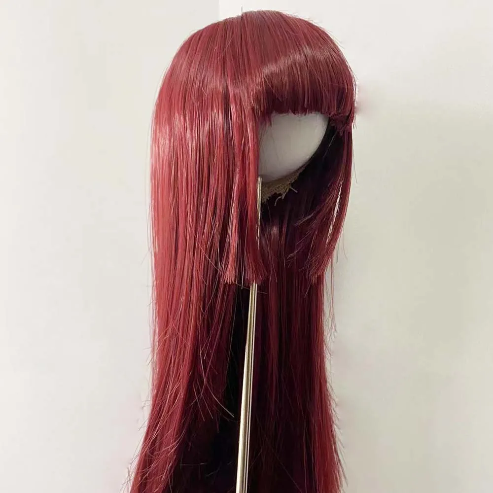 

1/3 1/4 1/6 1/8 Bjd SD парик для кукол, высокотемпературный длинный прямой парик из проволоки для фотографий