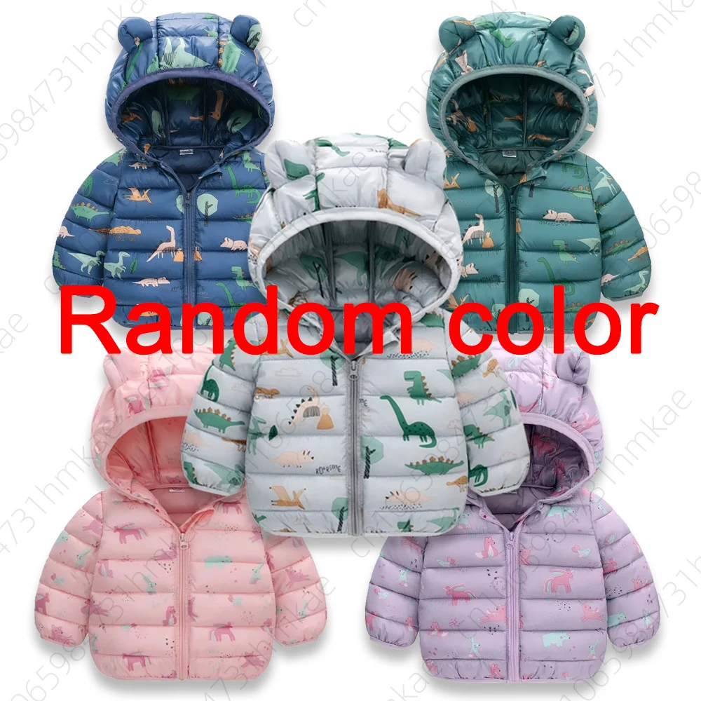 Zufällige Farbe Kinder Herbst-Winter-Jacke für Babys Warmer Mantel Kinder Baumwoll-Oberbekleidung Outdoor-Babykleidung Kinder Winterjacke