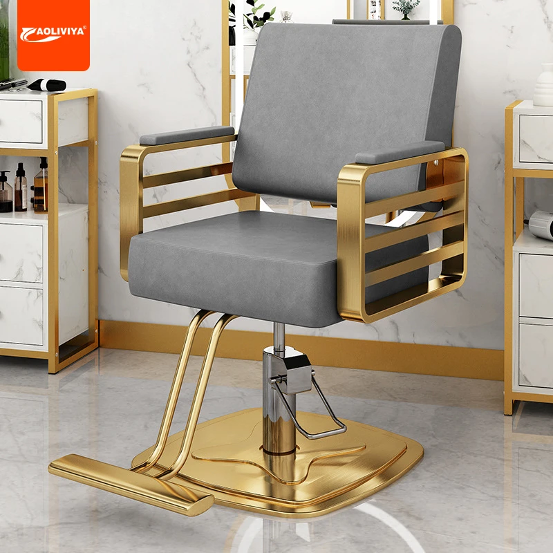 

AOLIVIYA Fashionable Barber Chair Salon Haircut Chair A5 Comfortable Rotating Dyeing Chair Luxurious For Salon Use Adjustable He