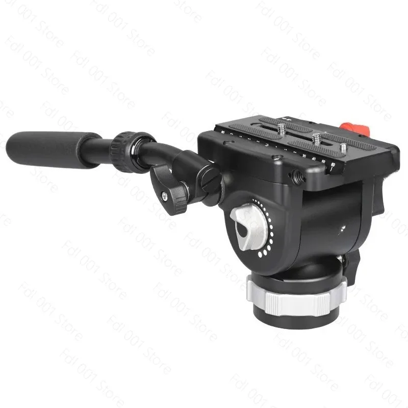 Professional Fluid Drag Tripod Head, Adjustable Counterbalance for 1-6kg Cameras, Ultra Smooth Filming for Vlogging & Video