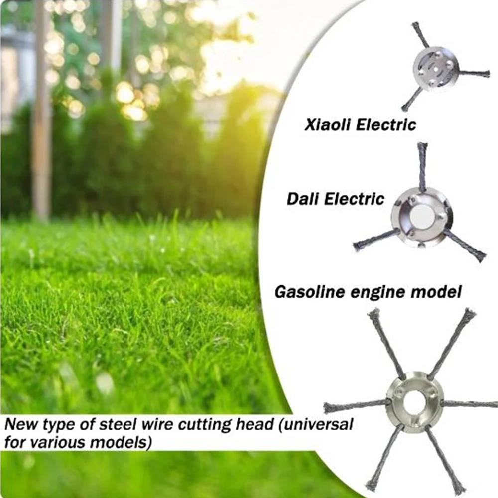 Steel Wire Trimmer Head Lawn Mower Brush Cutter Dust Removal Weeding Plate Swing Metal Blade Trimmer Head Accessories