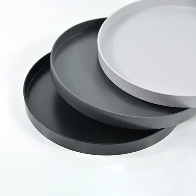 

4 Colors Round Storage Tray Bedroom Table Portable Cosmetics Jewelry Sundries Organizer Round Jewelry Tray Ring Trays Storage