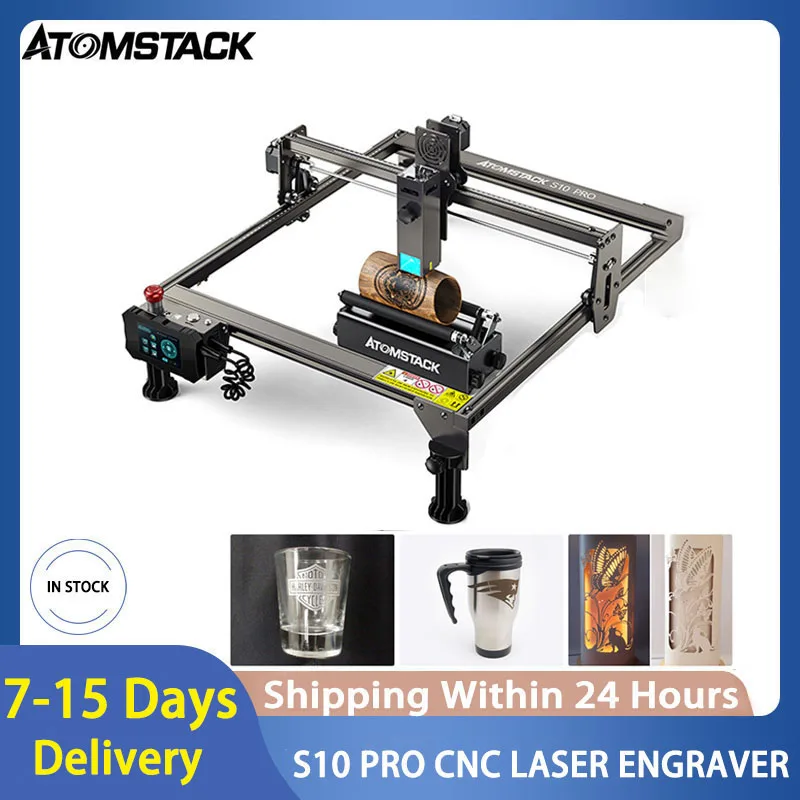 

ATOMSTACK S10 PRO 150W Ultra-thin Laser Engrave Machine 410x400mm Engraving Area Cutting Euipment With Emergency Stop Button