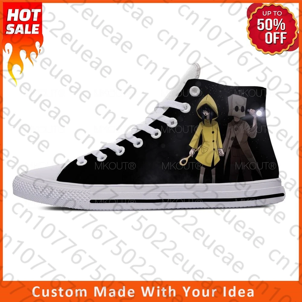 Anime Cartoon Game Little Nightmares Cool Fashion Casual Cloth Shoes High Top Lightweight Breathable 3D Print Men Women Sneakers