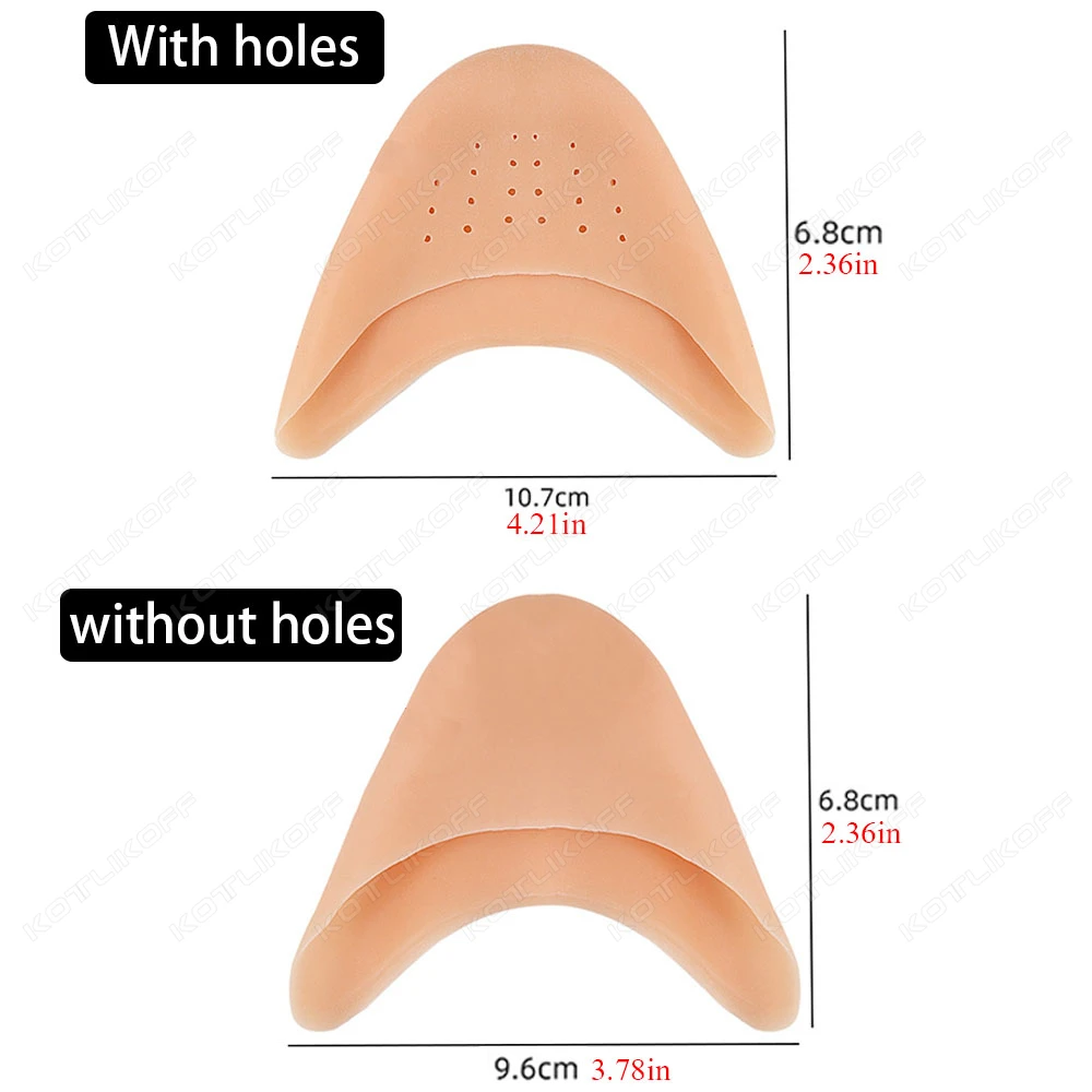 1/2 Pairs تو منصات بوانت هلام السيليكون الحقيبة حامي مع تنفس مشط القدم وباليه بوانت حماية الراحة قدم الرعاية