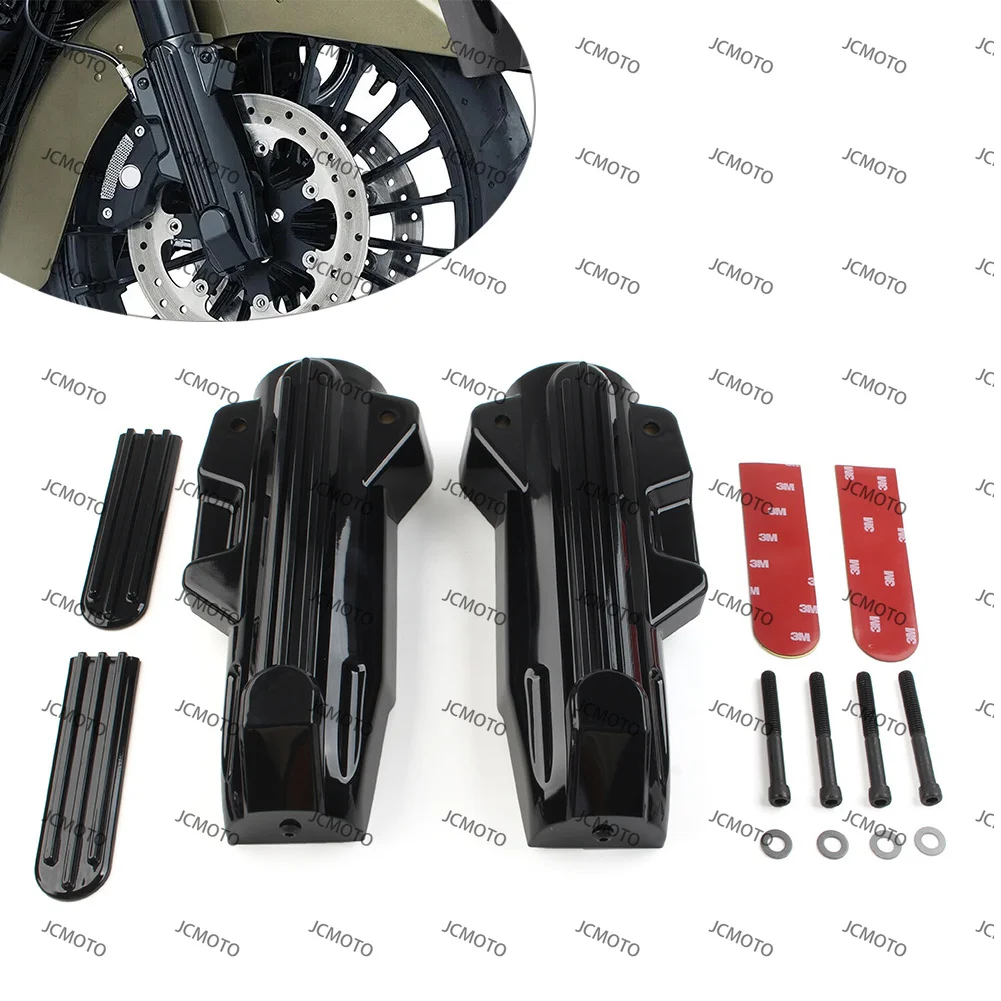 

4x для Harley Electra Street Road Glide King FLHR FLTRX FLHX 2014-2022 мотоцикла ABS верхняя вилка слайдер акценты нижняя крышка вилки